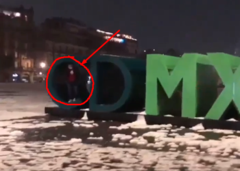 Persona queda atrapada en Granizada en la CDMX