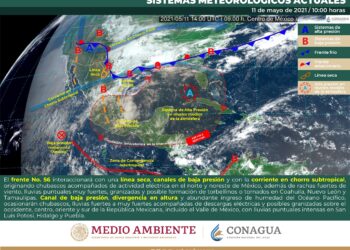 Alertan de lluvias fuertes, tornados y granizo hoy en el noreste de México