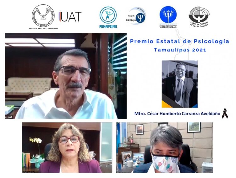 Realizan ceremonia virtual del Premio Estatal de Psicología Tamaulipas 2021