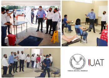 Supervisa Rector simulacro de la UAT para el regreso a clases presenciales
