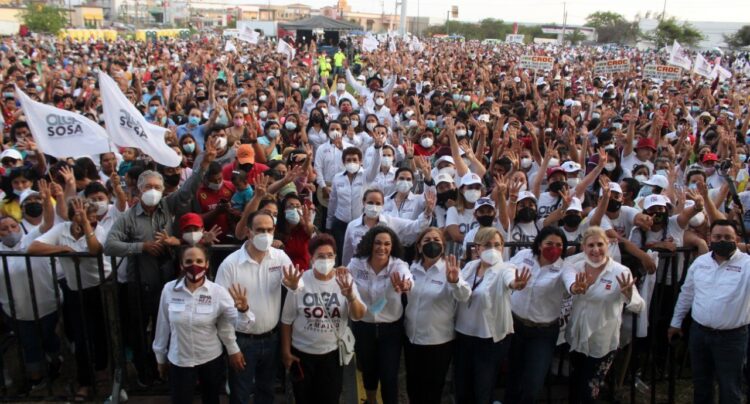 Miles acompañan a Olga Sosa en cierre de campaña por alcaldía de Tampico