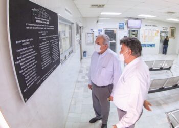 Alcalde Sanmiguel Cantú supervisa rehabilitación en Hospital Civil Materno Infantil