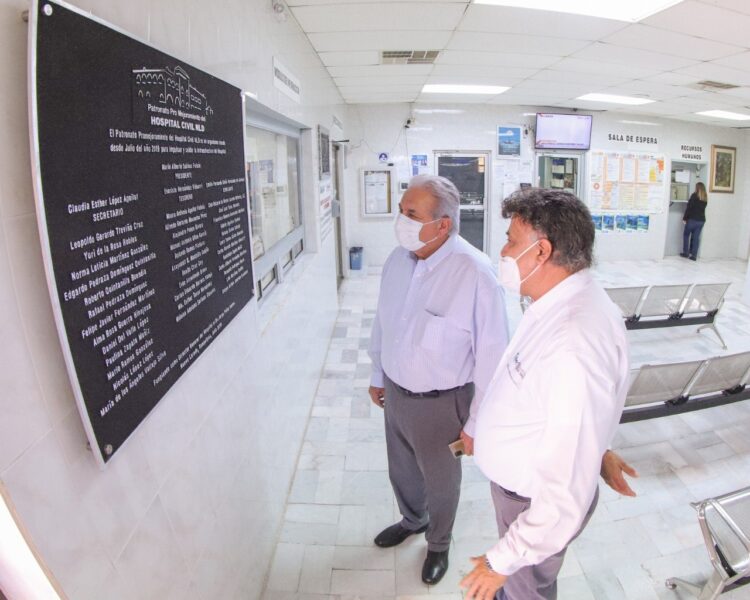 Alcalde Sanmiguel Cantú supervisa rehabilitación en Hospital Civil Materno Infantil