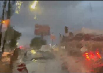 Llueve con granizo en Victoria