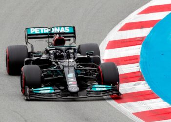 El mexicano ‘Checo’ Pérez no logró subir al podio en el GP de España