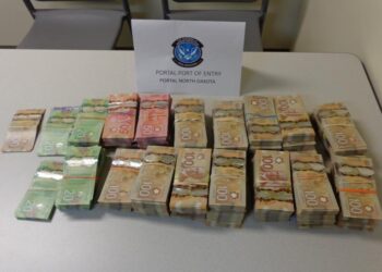 Detienen a viajero con más de 600 mil dólares en efectivo.