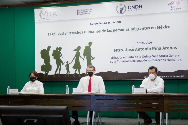 Inaugura Rector de la UAT curso sobre derechos humanos de migrantes