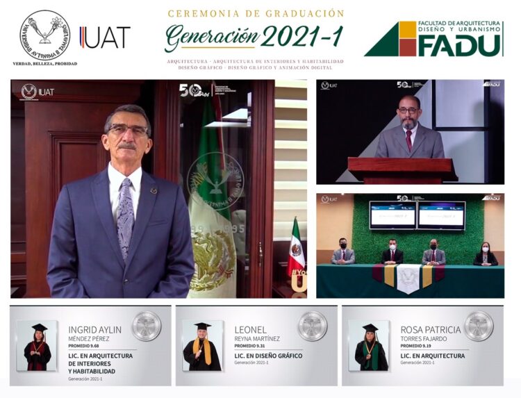 Preside Rector de la UAT graduación de la Facultad de Arquitectura