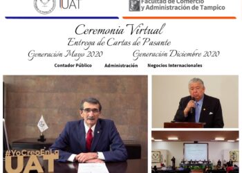 Celebra graduaciones virtuales la Facultad de Comercio UAT Tampico
