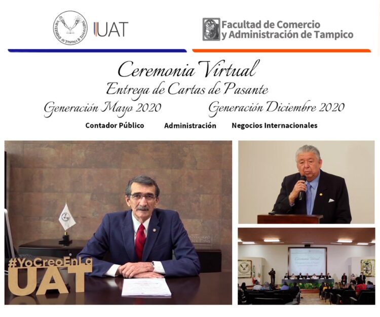 Celebra graduaciones virtuales la Facultad de Comercio UAT Tampico