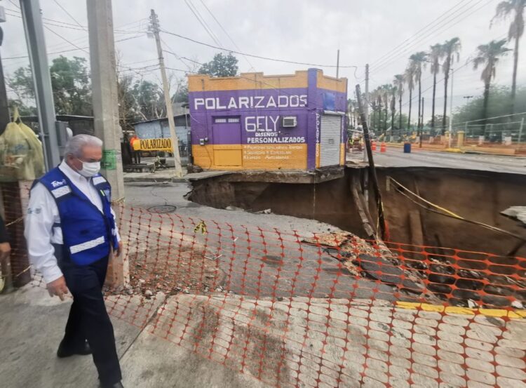 Reparación de socavón durará dos meses en Nuevo Laredo