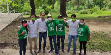 Limpian candidatos Verdes “Cochinero” que dejan otros en Victoria