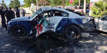 Muere policía tras accidente