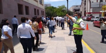 Realizan simulacro en Palacio de Gobierno