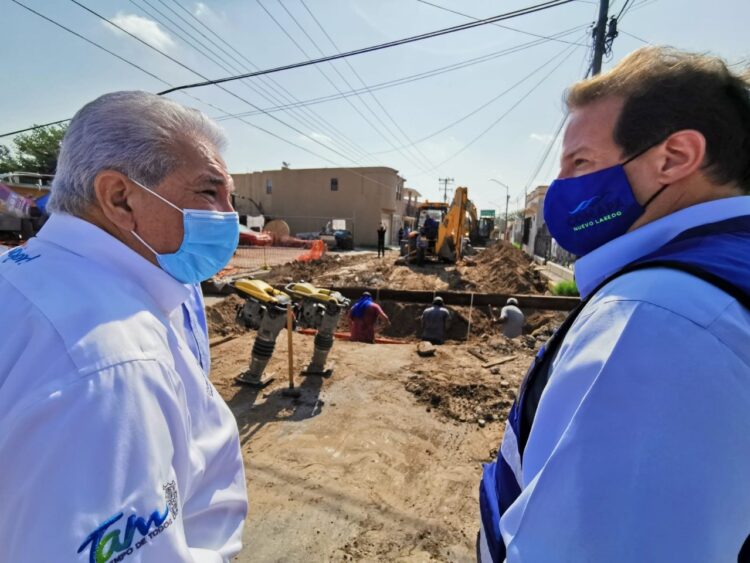 Supervisa Sanmiguel  reparación de socavones en Nuevo Laredo