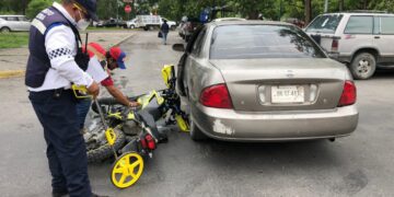 Se lesiona motociclista en choque