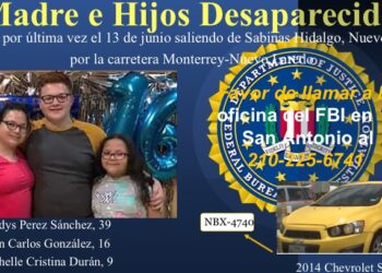 Solicita FBI ayuda para encontrar a familia que desapareció en Nuevo León.