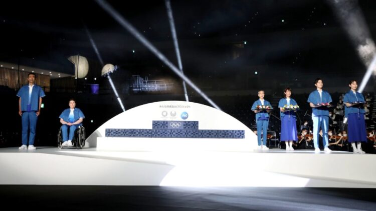 Los Juegos de Tokio presentó el podio y la música para la ceremonia de entrega de medallas