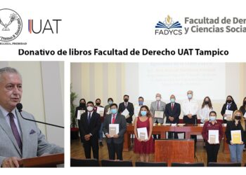 Recibe donativo de libros la Facultad de Derecho UAT Tampico