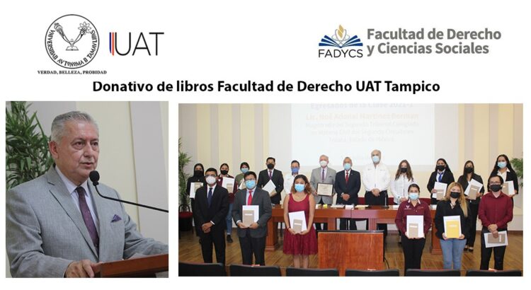 Recibe donativo de libros la Facultad de Derecho UAT Tampico