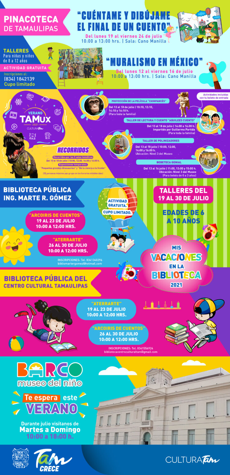 Programa de arte y cultura para el verano en Tamaulipas