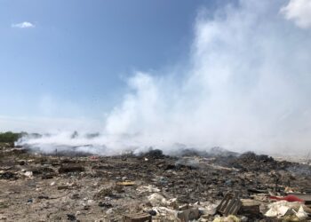 Controla Protección Civil incendio en relleno sanitario de Cd. Victoria