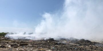 Controla Protección Civil incendio en relleno sanitario de Cd. Victoria