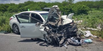 Ocho heridos en aparatoso choque carretero en Villa de Casas, Tamaulipas