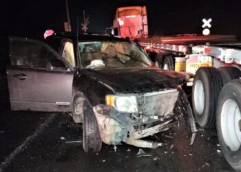 Carambola vehicular en la carretera Victoria-Monterrey