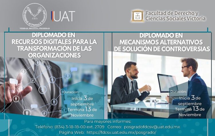 Oferta diplomados la Facultad de Derecho UAT de Victoria