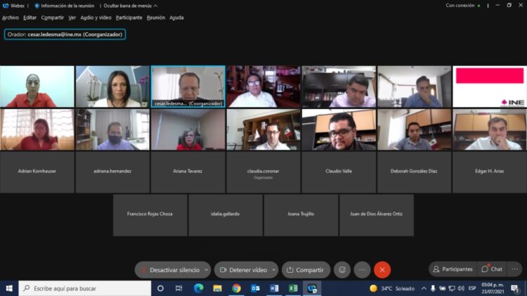 Participa IETAM en reunión nacional con el INE sobre el voto en el extranjero