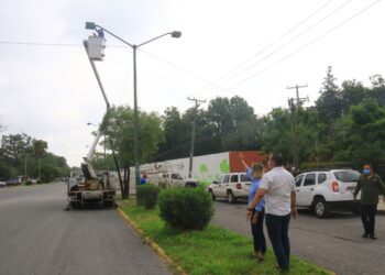 Instalan 370 luminarias en la Calzada Tamatán de Cd. Victoria