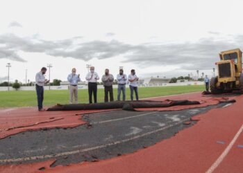 Pone en marcha Sanmiguel  renovación de pista de tartán