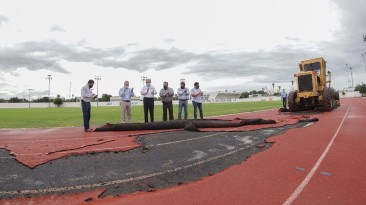 Pone en marcha Sanmiguel  renovación de pista de tartán