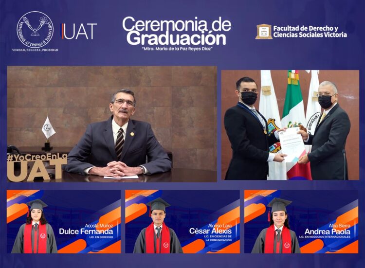 Celebra graduación virtual la Facultad de Derecho UAT Victoria