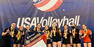 McAllen Fierce campeonas nacionales de voleibol categoría C-13.