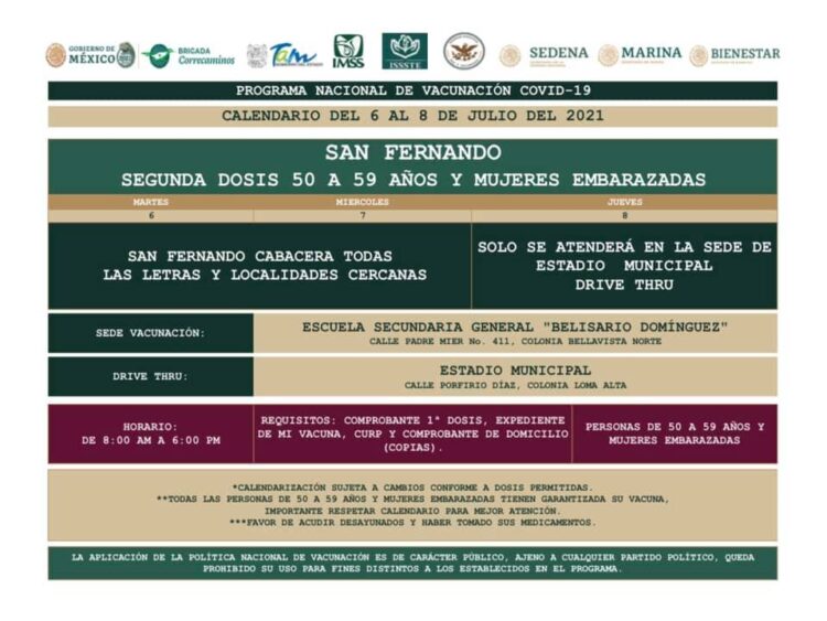 Anuncian vacunación Vs el Covid en 4 municipios rurales de Tamaulipas