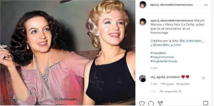 Icónica foto de Maria Félix y Marilyn Monroe enciende las redes