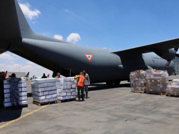 Primer avión mexicano con ayuda humanitaria parte rumbo a Haití