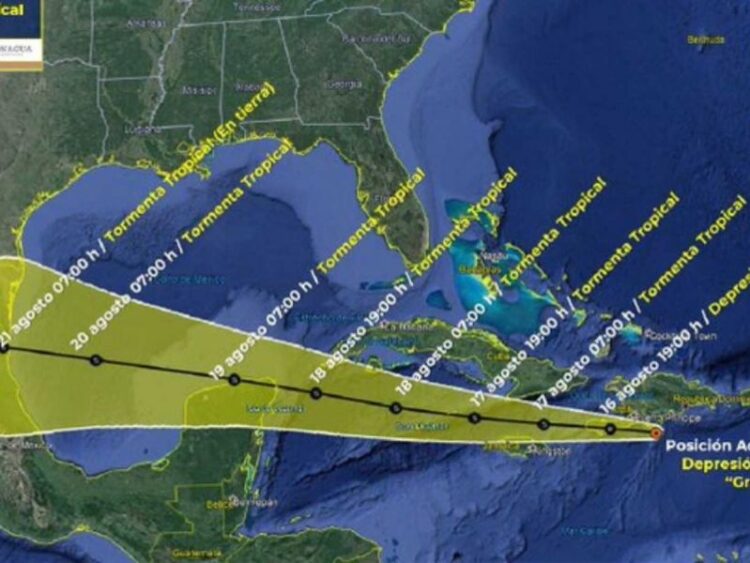 Quintana Roo en Alerta Azul por la depresión tropical ‘Grace’
