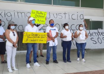 Protestan en el Centro Integral de Justicia de Altamira
