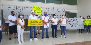 Protestan en el Centro Integral de Justicia de Altamira