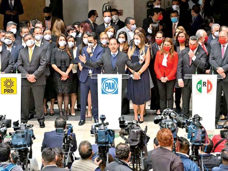 Alianza Va Por México presenta agenda legislativa para diputados del PAN, PRI y PRD