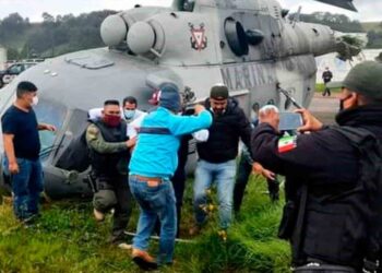 Desplome de helicóptero de la Semar en Hidalgo deja 4 heridos