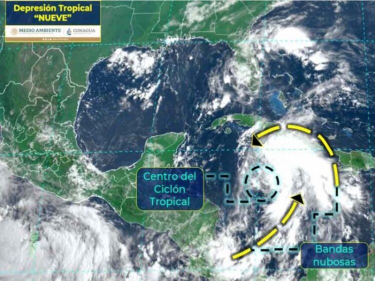 Se forma la depresión tropical 9 en el Mar Caribe