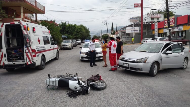Arrollan a motociclista en cruce de calles 27 y Abasolo de Victoria