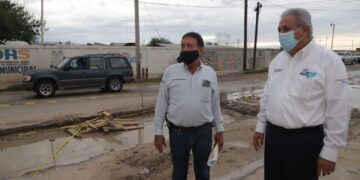 Supervisa Sanmiguel rehabilitación de subcolector sanitario Anáhuac