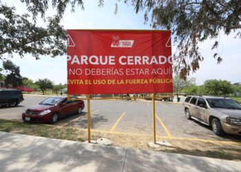 Cierran por semáforo rojo en Covid parques  y plazas ‘Pies Mojados’ en Nuevo Laredo