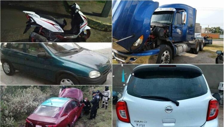 Recuperan cuatro carros robados en Tula de Allende