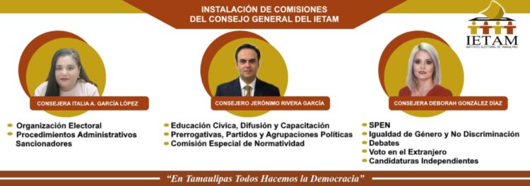 Se integran las Comisiones Electorales en el Consejo General del IETAM